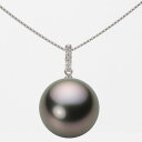 ブラック パール ペンダント トップ 14mm 黒蝶 真珠 ペンダント トップ K18WG ホワイトゴールド 18金 レディース NB00014R12RB014...