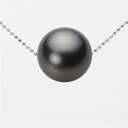 ブラック パール ネックレス 一粒 14mm 黒蝶 真珠 ペンダント K18WG ホワイトゴールド 18金 レディース NB00014R13BK0B01WS ム...