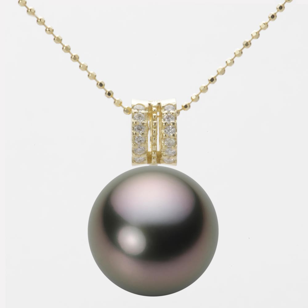 ブラック パール ペンダント トップ 14mm 黒蝶 真珠 ペンダント トップ K18 イエローゴールド 18金 レディース NB00014R22RB01278Y-T ムーンレーベル Moon Label