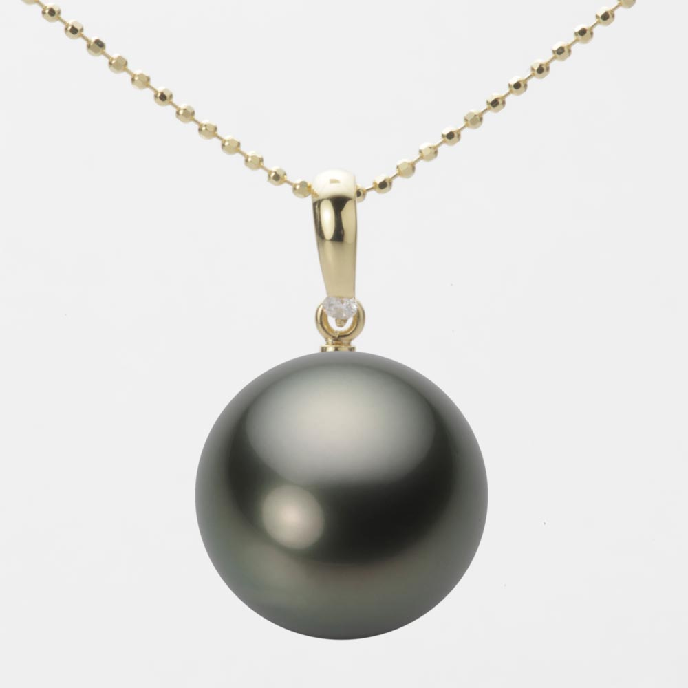 ブラック パール ペンダント トップ 14mm 黒蝶 真珠 ペンダント トップ K18 イエローゴールド 18金 レディース NB00014R23PC01500Y-T ムーンレーベル Moon Label