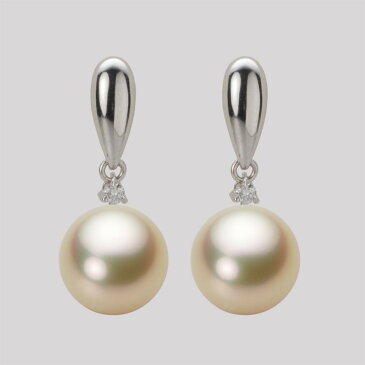 パール ピアス 10mm 白蝶 真珠 ピアス K18WG ホワイトゴールド レディース NW00010R12LG0638DW