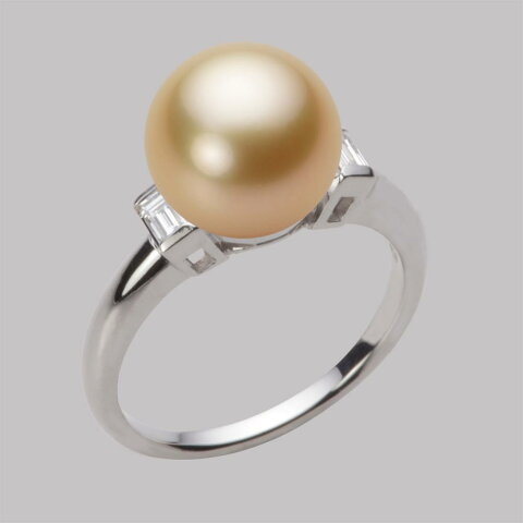 パール リング 10mm 白蝶 真珠 リング PT900 プラチナ NW00010R13LG0D03P0