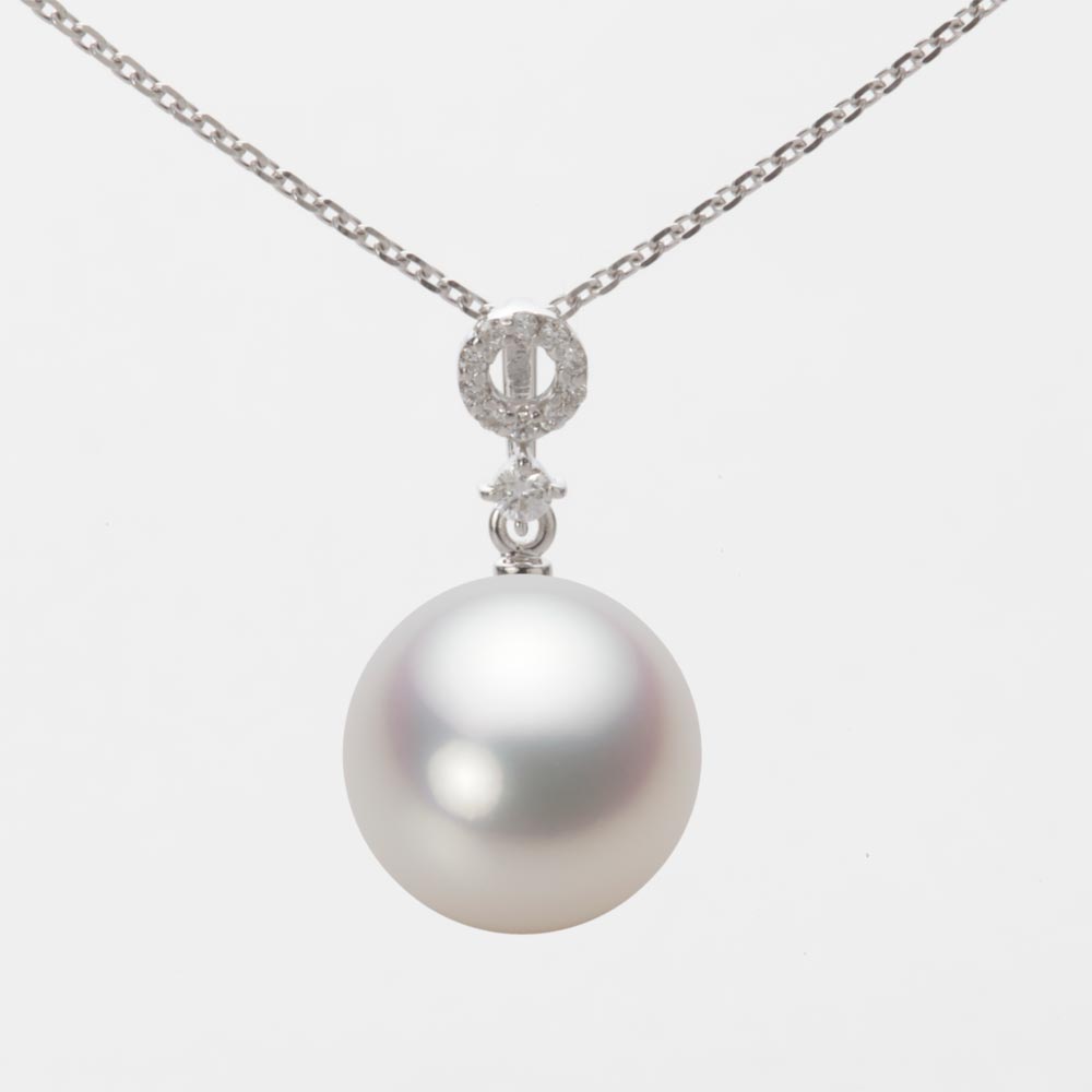 南洋真珠 パール ペンダント トップ 11mm 白蝶 真珠 ペンダント トップ K18WG ホワイトゴールド 18金 レディース NW00011R11WH01474W-T ムーンレーベル Moon Label