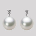 南洋真珠 パール ピアス 13mm 白蝶 真珠 ピアス K18WG ホワイトゴールド 18金 レディース NW00013R12WH0617W0 ムーンレーベル ...