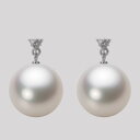 南洋真珠 パール ピアス 13mm 白蝶 真珠 ピアス K18WG ホワイトゴールド 18金 レディース NW00013R21WH0617W0 ムーンレーベル ...