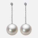 南洋真珠 パール ピアス 13mm 白蝶 真珠 ピアス K18WG ホワイトゴールド 18金 レディース NW00013R21WH0808W0 ムーンレーベル ...