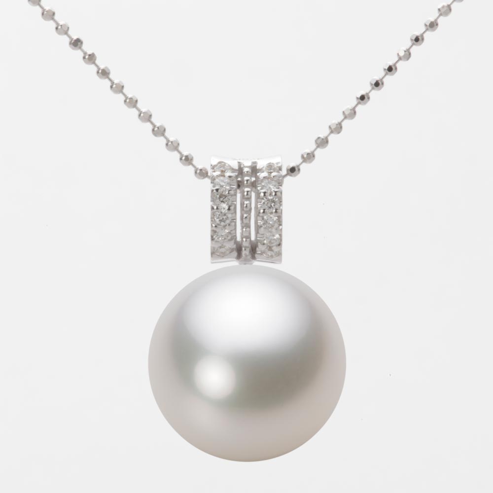 【ポイント10倍】 南洋真珠 パール ペンダント トップ 13mm 白蝶 真珠 ペンダント トップ K18WG ホワイトゴールド 18金 レディース NW00013R23WH01278W-T ムーンレーベル Moon Label