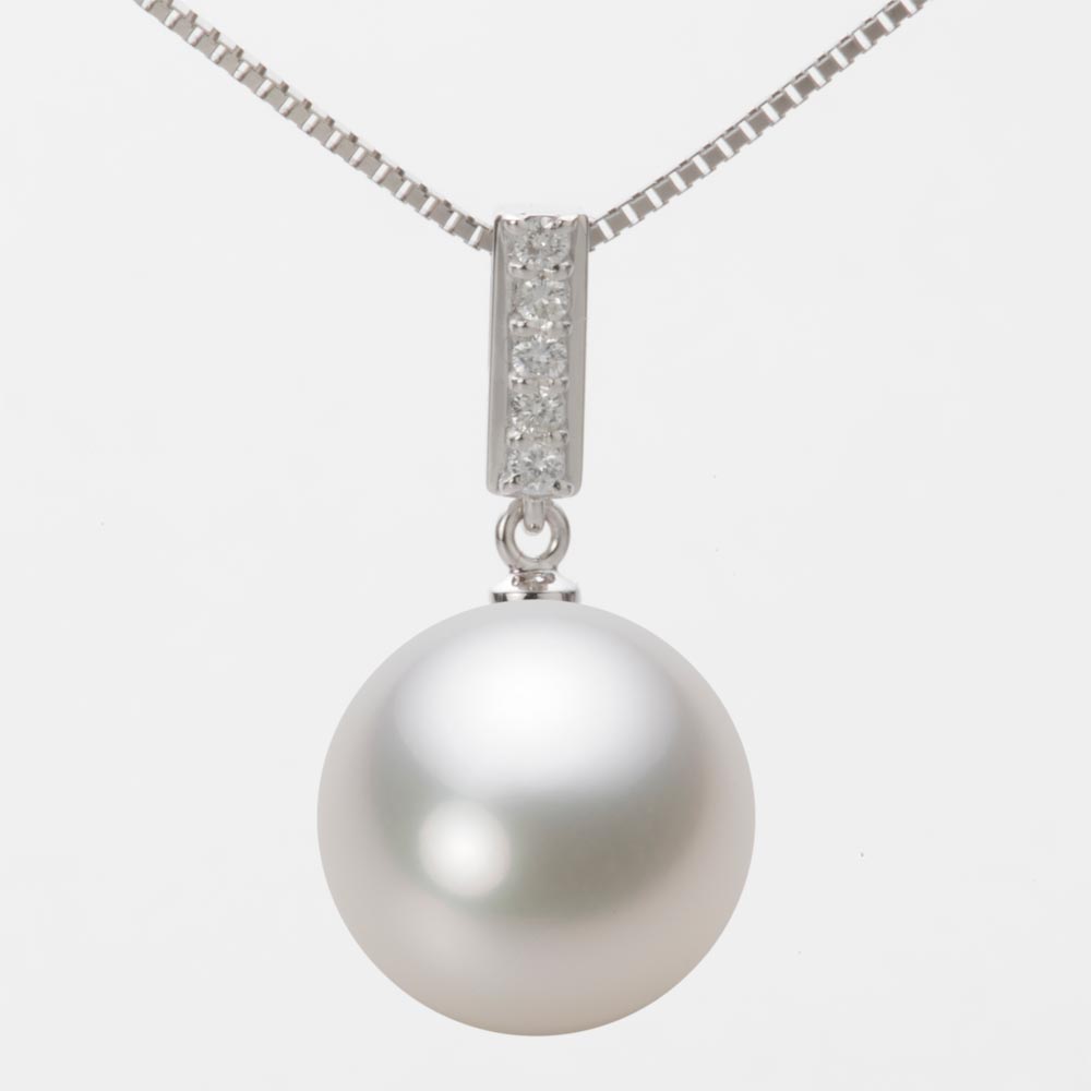 南洋真珠 パール ペンダント トップ 13mm 白蝶 真珠 ペンダント トップ K18WG ホワイトゴールド 18金 レディース NW00013R23WH0314W0-T ムーンレーベル Moon Label