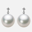 南洋真珠 パール ピアス 14mm 白蝶 真珠 ピアス K18WG ホワイトゴールド 18金 レディース NW00014R21WH0514W0 ムーンレーベル ...