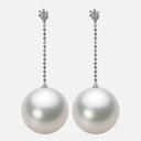 南洋真珠 パール ピアス 14mm 白蝶 真珠 ピアス K18WG ホワイトゴールド 18金 レディース NW00014R21WH0808W0 ムーンレーベル ...