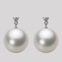 南洋真珠 パール ピアス 14mm 白蝶 真珠 ピアス K18WG ホワイトゴールド 18金 レディース NW00014R22WH0617W0 ムーンレーベル ...
