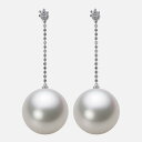 南洋真珠 パール ピアス 14mm 白蝶 真珠 ピアス K18WG ホワイトゴールド 18金 レディース NW00014R22WH0808W0 ムーンレーベル ...