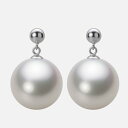 南洋真珠 パール ピアス 14mm 白蝶 真珠 ピアス PT900 プラチナ レディース NW00014R22WH0PA11P ムーンレーベル Moon Lab...