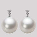南洋真珠 パール ピアス 15mm 白蝶 真珠 ピアス K18WG ホワイトゴールド 18金 レディース NW00015R12WH0617W0 ムーンレーベル Moon Label(4)