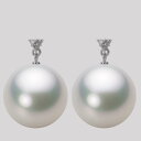 南洋真珠 パール ピアス 15mm 白蝶 真珠 ピアス K18WG ホワイトゴールド 18金 レディース NW00015R21WH0617W0 ムーンレーベル ...