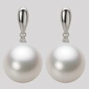 南洋真珠 パール ピアス 15mm 白蝶 真珠 ピアス K18WG ホワイトゴールド 18金 レディース NW00015R22WH0638DW ムーンレーベル ...