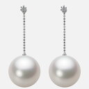南洋真珠 パール ピアス 15mm 白蝶 真珠 ピアス K18WG ホワイトゴールド 18金 レディース NW00015R22WH0808W0 ムーンレーベル ...
