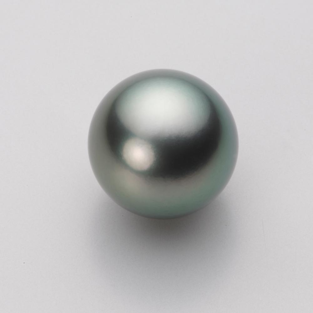 ブラック パール ペンダント トップ 14mm 黒蝶 真珠 ペンダント トップ K18WG ホワ...