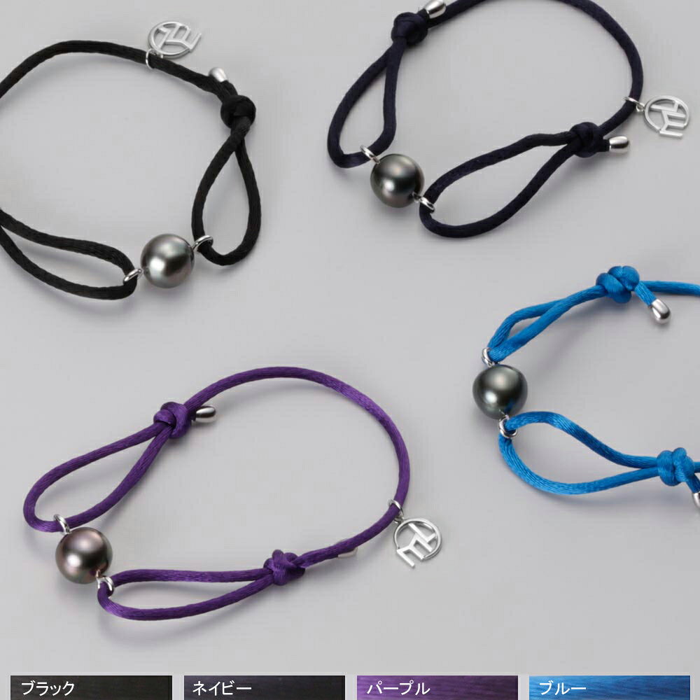 メンズ ブレスレット 12 colors ブラックパール コード ブレス メンズ MEN0705COL-BK-000M ムーンレーベル Moon Label moonlabel-10003451 Moon Label 大月真珠 Online Shop サンプル画像3
