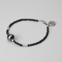 メンズ ブレスレット ブラックパール スピネル ブレス メンズ MEN0705M0-SPI00000 ムーンレーベル Moon Label