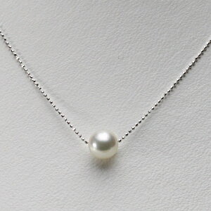あこや真珠 一粒 パール ネックレス 8.5mm アコヤ 真珠 ペンダント K18WG ホワイトゴールド レディース HA00085R33NW0B01WS
