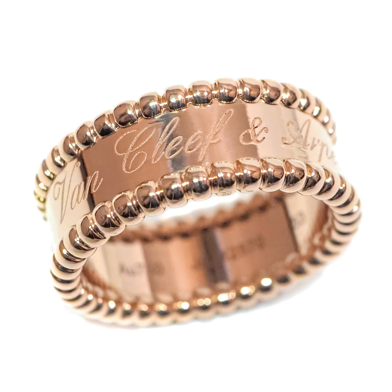 Rakuten - Van Cleef & Arpels ヴァン クリーフ&アーペル ペルレ シニアチュール K18PG リング #53 約12号位 約8.1g位 [ VCARN32400 指輪 ピンク ローズ ゴールド 18金 ジュエリー アクセサリー ブランド レディース ]【中古】