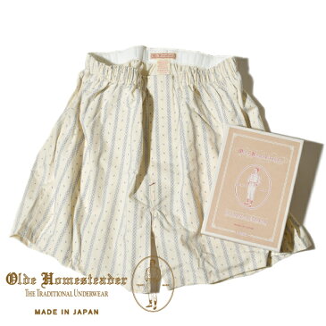 オールドホームステッダー ウーブン ボクサー トランクス オールド リーフ ストライプ ギフト プレゼント Olde Homesteader WOVEN BOXER MADE IN JAPAN 日本製