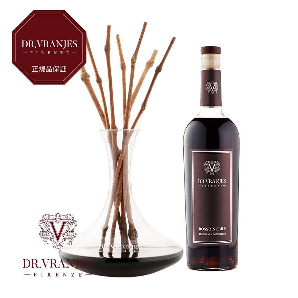 ドットール ヴラニエス DR.VRANJES Firenze ブラニエス フィレンツェ ディフューザー ROSSO NOBILE ロッソ ノービレ 750ml SET BOX セットボックス デキャンタ ルームフレグランス COLLECTION 本体 ボトル 赤ワイン ベリー シトラス