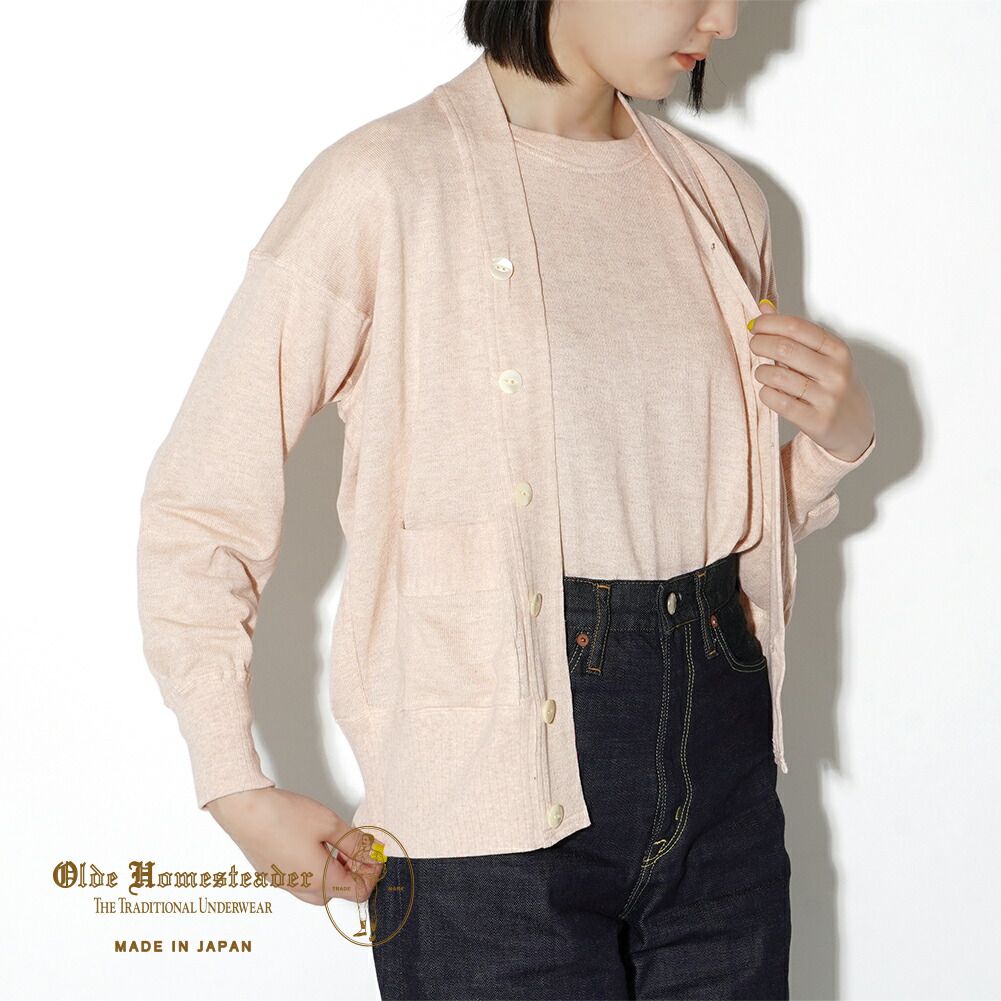 【P10倍】オールドホームステッダー エクストラ コットン ジャージー カーディガン メンズ レディース ユニセックス EXTRA COTTON JERSEY Olde Homesteader EQP003