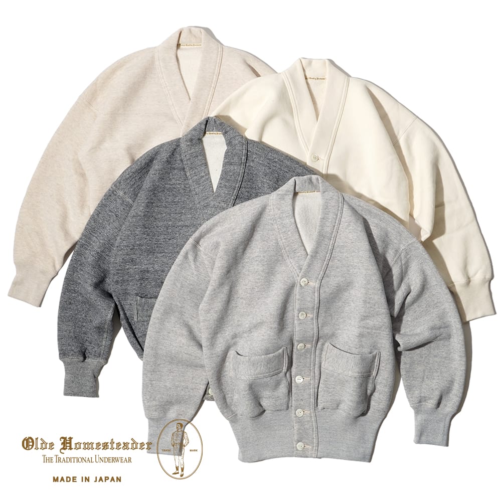 【P20倍】オールドホームステッダー Olde Homesteader エクストラ コットン フリース カーディガン スウェット EXTRA COTTON FLEECE CARDIGAN EQP003 ロングスリーブ 長袖