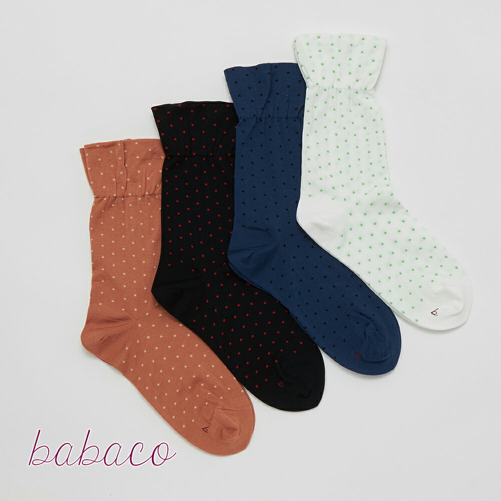 【まとめ買いで20％OFFクーポン対象】babaco ババコ Pin Dot Socks ピン ドット ソックス レディース 靴下 コットンナイロン ソックス BA02-BN42 WOMENS