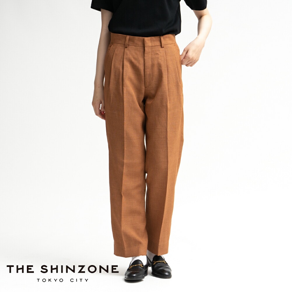 Shinzone(シンゾーン)/MELANGE CHRYSLER PANTS(メランジ クライスラーパンツ)/クライスラー パンツ 2タック ロングパンツ 23MMSPA09 涼しい