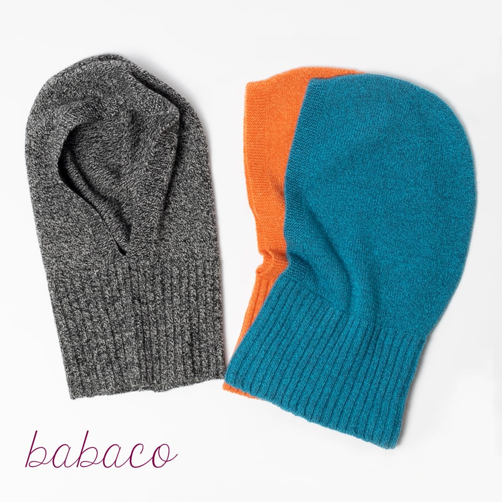 babaco(ババコ)/Cashmere Balaklava(カシミヤ バラクラバ)/レディース リブ編み ネックウォーマー 暖か..