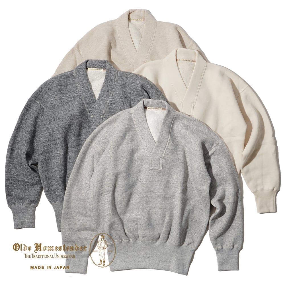 【20％OFFクーポン対象】オールドホームステッダー Olde Homesteader エクストラ コットン フリース Yネック スウェット シャツ EXTRA COTTON FLEECE Y-NECK EQP002 ロングスリーブ 長袖 その1