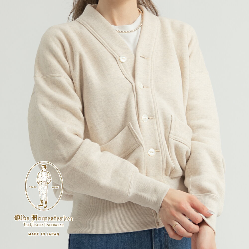 オールドホームステッダー Olde Homesteader エクストラ コットン フリース カーディガン スウェット EXTRA COTTON FLEECE CARDIGAN EQP003 ロングスリーブ 長袖