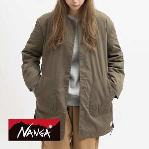 【返品交換送料無料】NANGA(ナンガ)/TAKIBI RIPSTOP INNER DOWN LONG CARDIGAN(タキビリップストップインナーダウンロングカーディガン)/インナーダウン タキビ レディース ウィメンズ ノーカラー 770FP UDDX スペイン産ダックダウン 超撥水加工