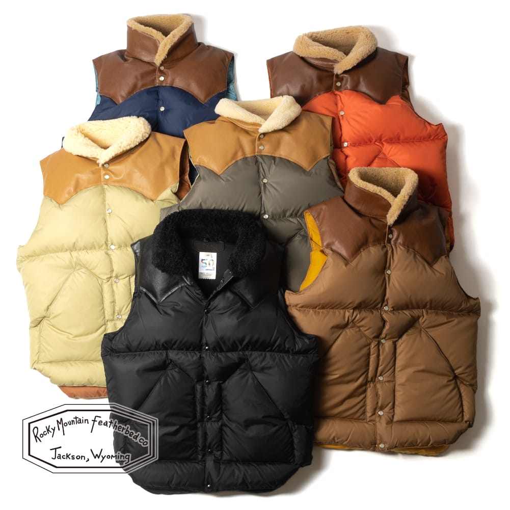 Rocky Mountain Featherbed(ロッキーマウンテン フェザーベッド)CHRISTY VEST(クリスティー ベスト)ダウン ダウンベスト 2023AW メンズ