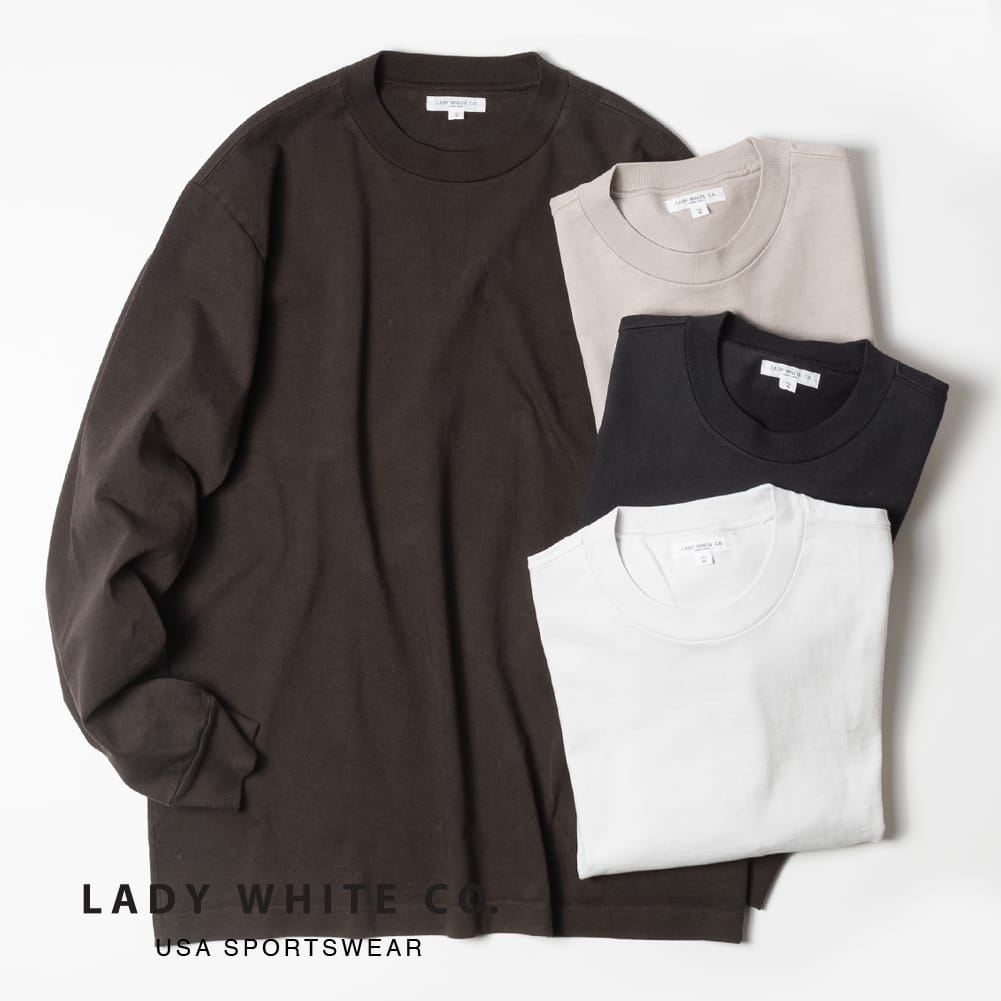 【50%OFF SALE セール 半額】LADY WHITE CO(レディーホワイト)L/S RUGBY T-SHIRT(ロングスリーブ ラグ..