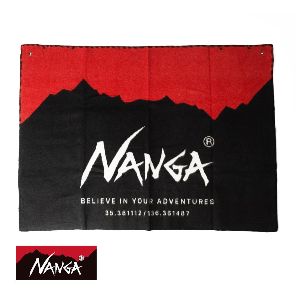 NANGA(ナンガ)/FLAME RESISTANT LOGO BLANKET(フレーム レジスタント ロゴ ブランケット) タキビ キャンプ 防炎