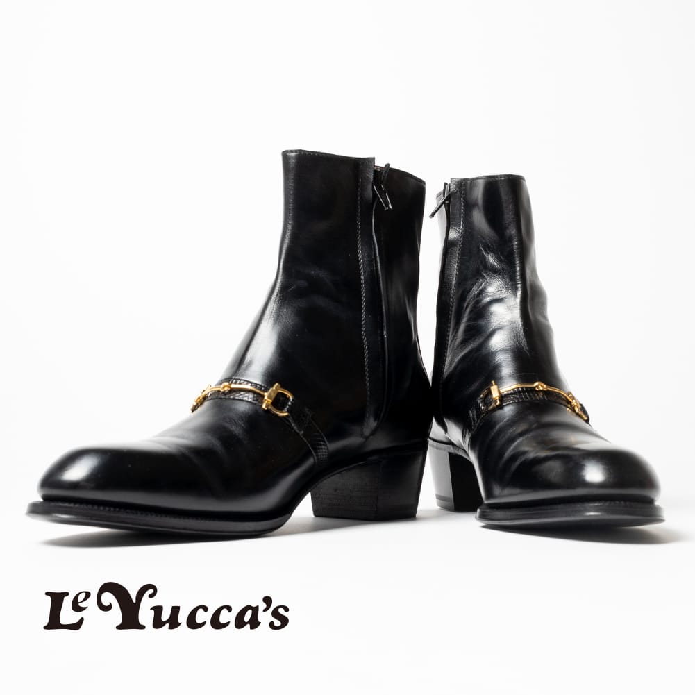 Le Yucca's(レユッカス)/Bowie zip boots(ボウイ ジップ ブーツ)/レディース woman Last BOWIE LIZARD レザー シューズ 革靴 本革 メンズ エンツォ ボナフェ Enzo Bonaffe イタリア製