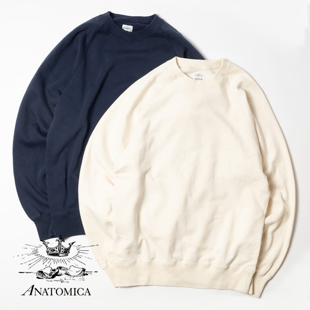 ANATOMICA(アナトミカ)/SWEAT RAGLAN CREW NECK(スウェット ラグラン クルーネック)/トップス メンズ レディース ユニセックス 日本製 530-571-04