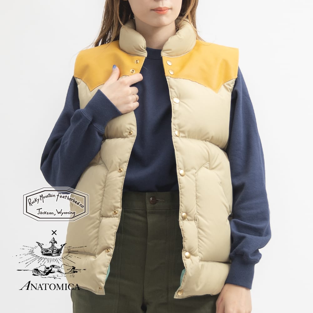 ANATOMICA(アナトミカ)/DOWN VEST for ANATOMICA(ダウン ベスト アナトミカ)/Rocky Mountain Featherbed ロッキー マウンテン フェザーベッド 別注 ダウンベスト メンズ レディース ユニセックス 日本製 530-582-37