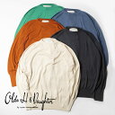 【10％OFFクーポン対象】【返品交換送料無料】Olde H＆Daughter(オールドエイチアンドドーター)/SILK PLAIN STICH CREW NECK KNITWEAR(シルク プレイン ステッチ クルー ネック ニットウェア )/レディース メンズ ユニセックス シンプル 日本製 MADE IN JAPAN BK004