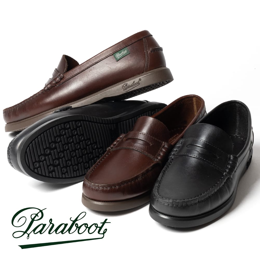 Paraboot(パラブーツ)/CORAUX F(コロー)/モカシンコインローファー デッキ ローファー MARINE SOLE MARINE SOLE