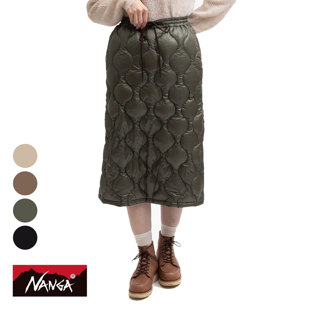 【P11倍】【返品交換送料無料】NANGA(ナンガ)/ONION QUILT DOWN SKIRT(オニオン キルト ダウン スカート)/レディース ダウンスカート スカート ロングスカート リサイクルダウン サスティナブル オニオンキルト アウトドア