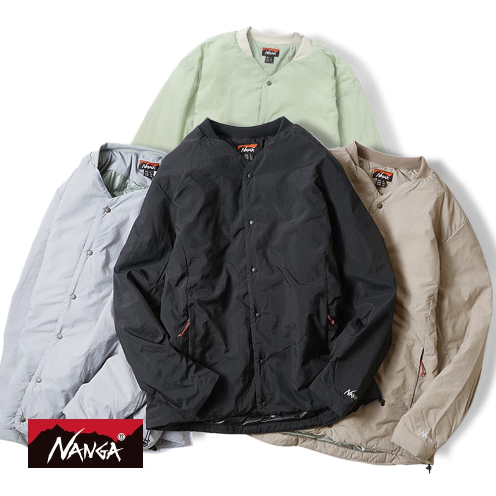 NANGA ナンガ ノーカラーソフトダウンカーディガン インナーダウン ダウン メンズ レディース ユニセックス NO COLLAR SOFT DOWN CARDIGAN