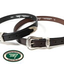 バックルベルト ベルト（メンズ） TORY LEATHER(トリーレザー)/3-Piece Silver Buckle Belt(スリーピース シルバーバックル ベルト)レザーベルト 本革