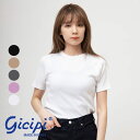 【返品交換送料無料】gicipi(ジチピ)/CRISTALLO(クリスターッロ)/2412P Tシャツ ティーシャツ レディース トップス コットン コスティーナ イタリア製 COSTINA 1x1 cotton basic MADE IN ITALY