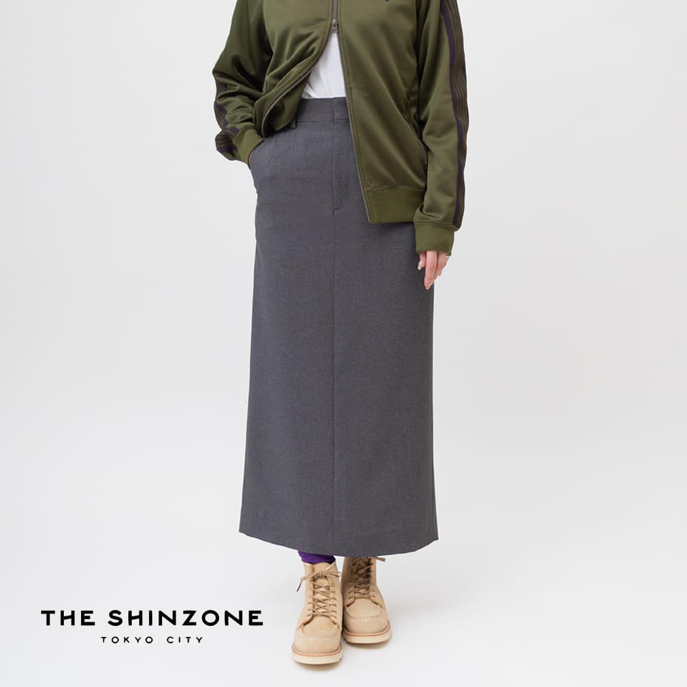 Shinzone(シンゾーン)/CHRYSLER SKIRT(クライスラー スカート)/ボトムス マーベルト仕様 レディース 24SMSSK02 BLACK GRAY 日本製