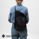 【返品交換送料無料】Snow Peak スノーピーク Double Face Mesh Shoulder Bag One Black ダブルフェイス メッシュ ショルダーバッグ ナップサック メッシュバッグ バッグ